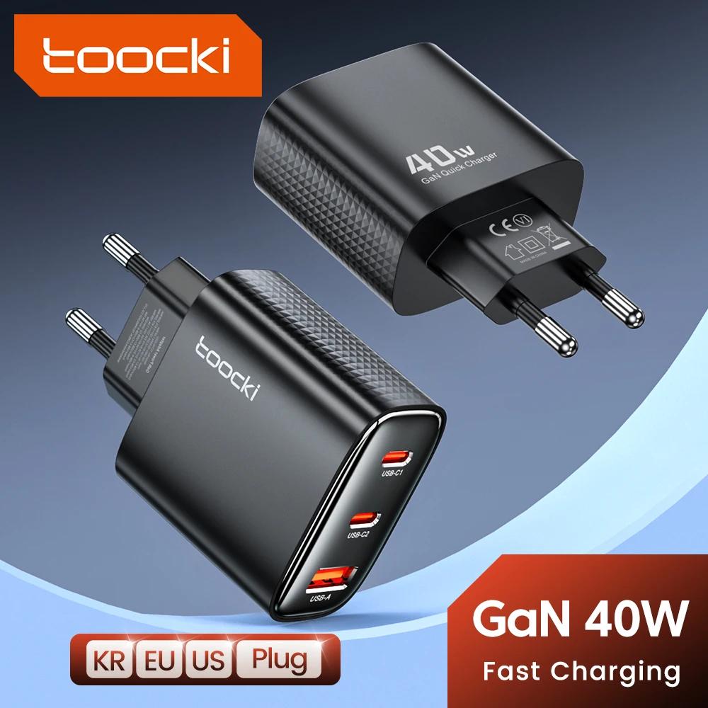 Toocki  Ÿ C ޴ , 40W GaN USB C ,  15, 14, 13, 12, 11  ƽ, QC PD  , Ｚ ȭ̿